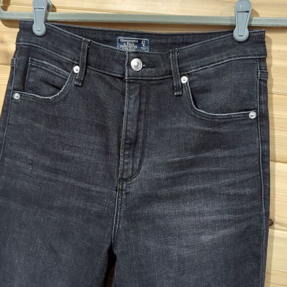 Abercrombie & Fitch Simone High Rise Super Skinny 4/27 Black Wash - Picture 2 of 10